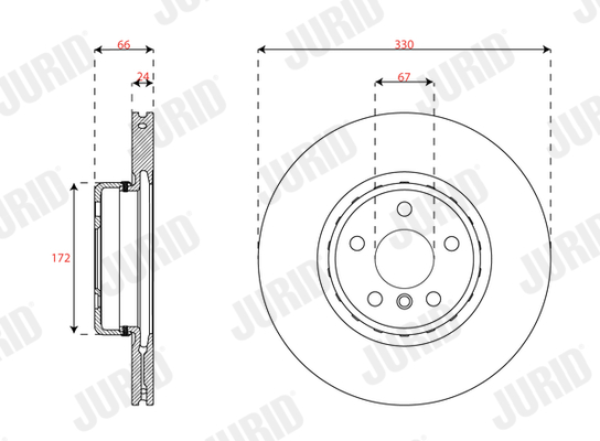 Tarcza hamulcowa JURID 563693JVC-1