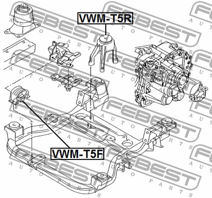 Poduszka silnika FEBEST VWM-T5F