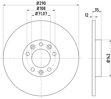 Tarcza hamulcowa HELLA 8DD 355 120-421
