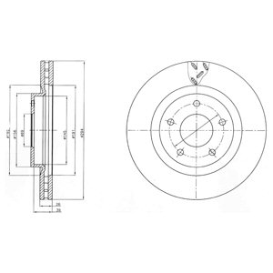 Tarcza hamulcowa DELPHI BG4246