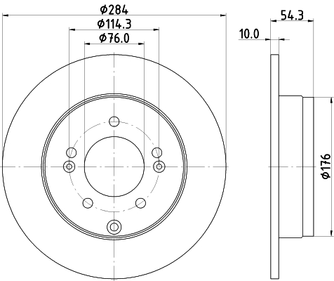 Tarcza hamulcowa HELLA 8DD 355 128-841