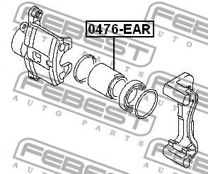 Tłoczek zacisku hamulcowego FEBEST 0476-EAR
