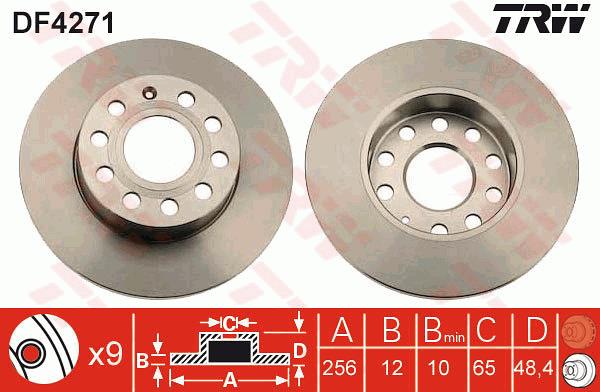 Tarcza hamulcowa TRW DF4271