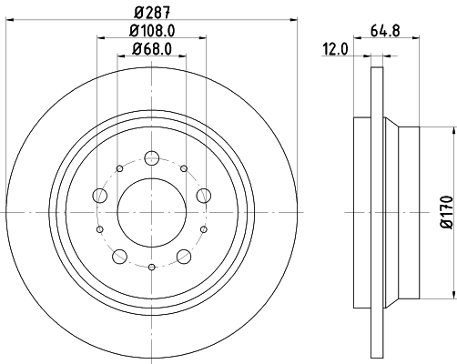 Tarcza hamulcowa HELLA 8DD 355 107-091