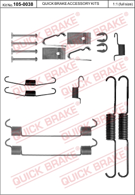 Zestaw dodatków do szczęk hamulcowych QUICK BRAKE 105-0038