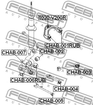 Tuleja wahacza FEBEST CHAB-006RUB