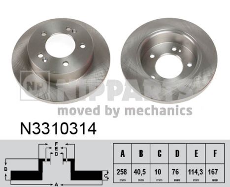 Tarcza hamulcowa NIPPARTS N3310314