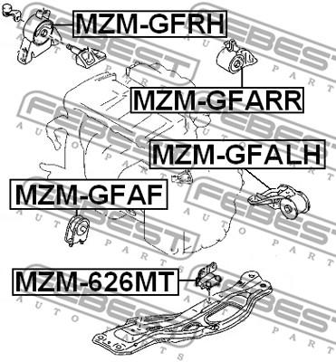 Poduszka silnika FEBEST MZM-626MT