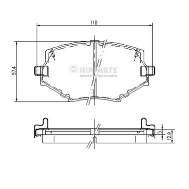 Klocki hamulcowe NIPPARTS J3603044