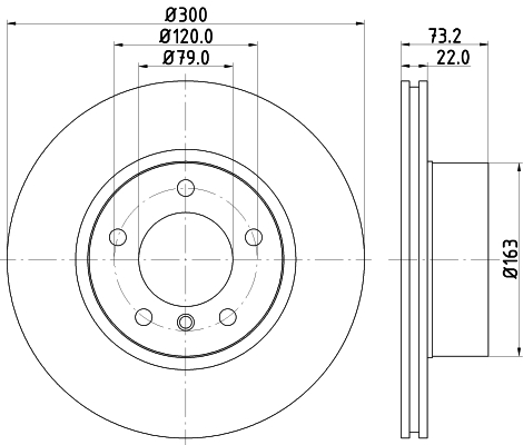 Tarcza hamulcowa HELLA 8DD 355 129-401