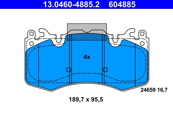 Klocki hamulcowe ATE 13.0460-4885.2
