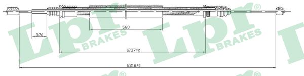 Linka hamulca ręcznego LPR C0704B