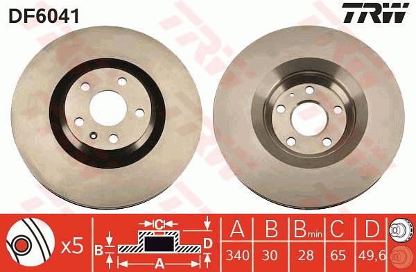 Tarcza hamulcowa TRW DF6041S