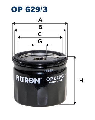 Filtr oleju FILTRON OP 629/3