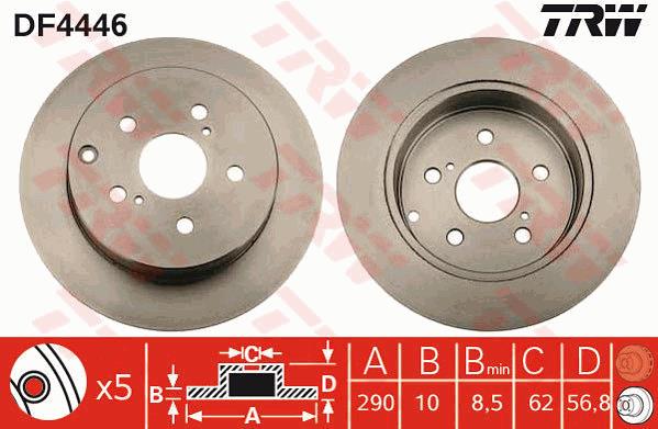 Tarcza hamulcowa TRW DF4446