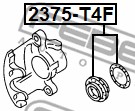 Zestaw naprawczy zacisku hamulcowego FEBEST 2375-T4F