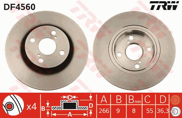 Tarcza hamulcowa TRW DF4560