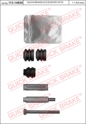 Zestaw tulei prowadzących zacisk hamulca QUICK BRAKE 113-1485X