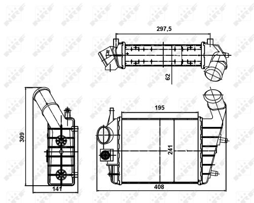 Chłodnica powietrza intercooler NRF 30123A