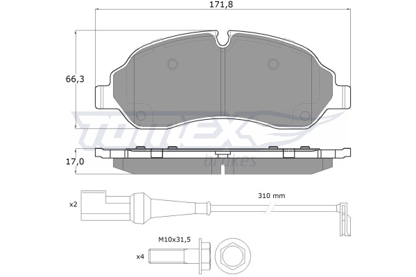 Klocki hamulcowe TOMEX BRAKES TX 18-04