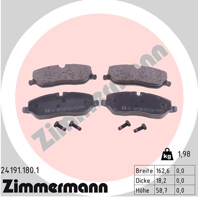 Klocki hamulcowe ZIMMERMANN 24191.180.1