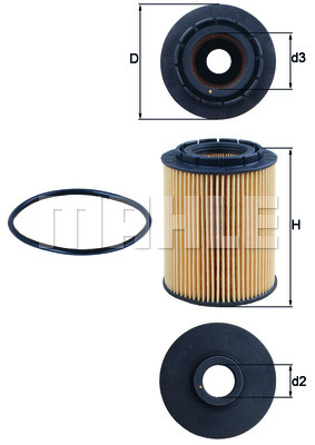 Filtr oleju MAHLE OX 160D