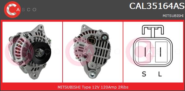 Alternator CASCO CAL35164AS