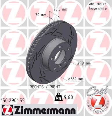 Tarcza hamulcowa ZIMMERMANN 150.2901.55