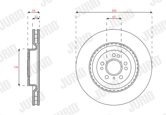 Tarcza hamulcowa JURID 563482JC-1
