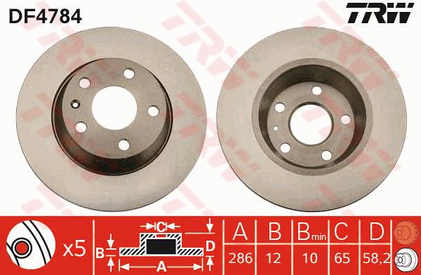 Tarcza hamulcowa TRW DF4784