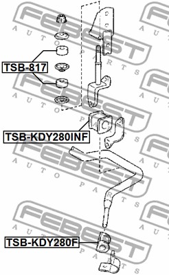 Guma stabilizatora FEBEST TSB-KDY280F
