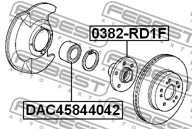 Łożysko koła FEBEST DAC45844042