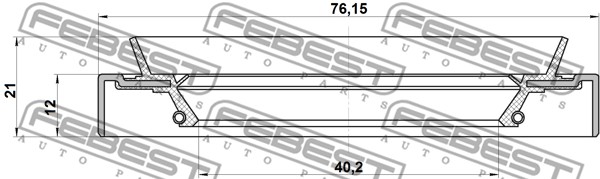 Pierścień uszczelniający półosi FEBEST 95HDS-42761221R