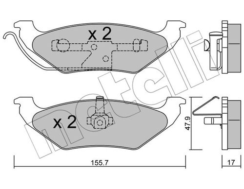 Klocki hamulcowe METELLI 22-0624-0