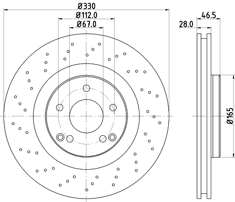 Tarcza hamulcowa HELLA PAGID 8DD 355 127-911