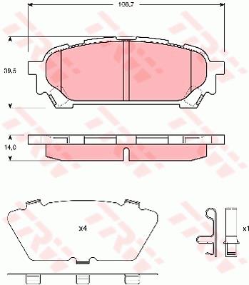 Klocki hamulcowe TRW GDB3395