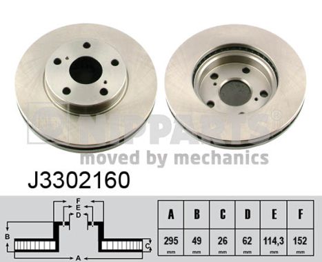 Tarcza hamulcowa NIPPARTS J3302160