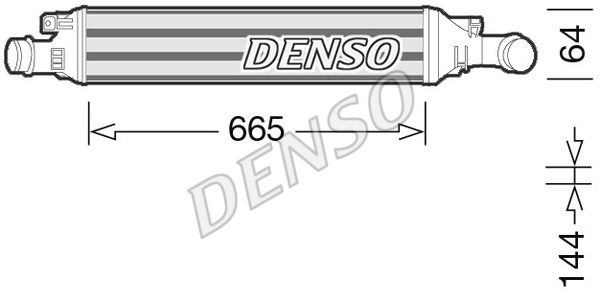 Chłodnica powietrza intercooler DENSO DIT02036