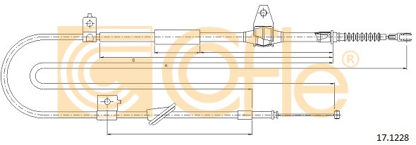 Linka hamulca ręcznego COFLE 17.1228