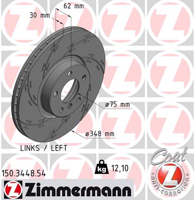 Tarcza hamulcowa ZIMMERMANN 150.3448.54