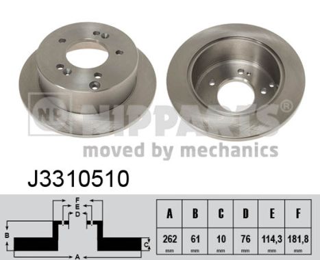 Tarcza hamulcowa NIPPARTS J3310510