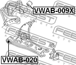 Tuleja wahacza FEBEST VWAB-020