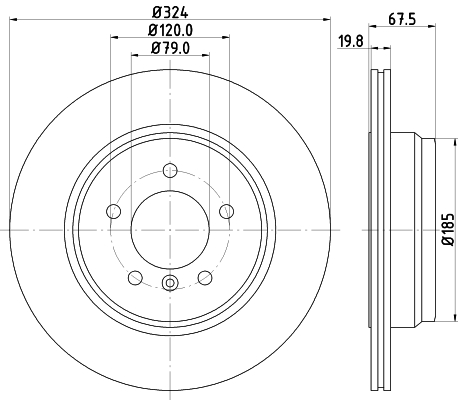 Tarcza hamulcowa HELLA 8DD 355 110-021