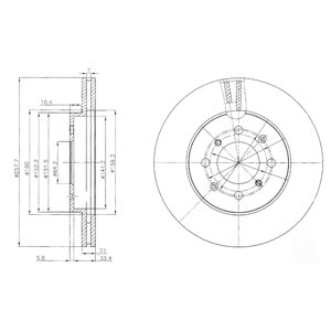 Tarcza hamulcowa DELPHI BG4148C