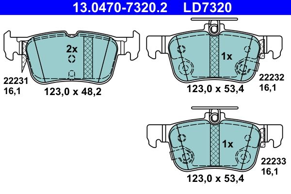 Klocki hamulcowe ATE 13.0470-7320.2