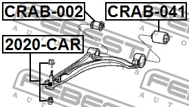 Tuleja wahacza FEBEST CRAB-041