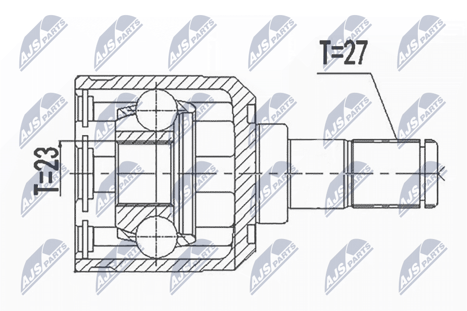 Zestaw przegubu, wał napędowy NTY NPW-HY-596