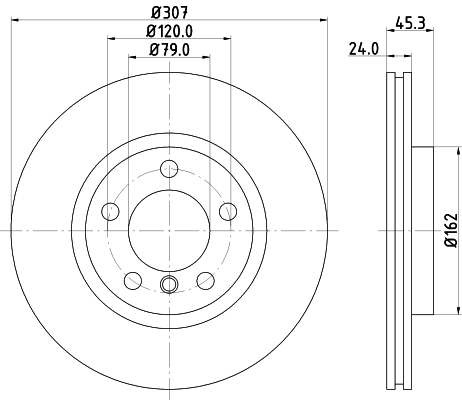 Tarcza hamulcowa HELLA PAGID 8DD 355 126-291