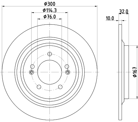 Tarcza hamulcowa HELLA 8DD 355 134-291