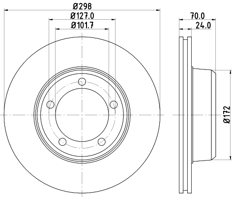 Tarcza hamulcowa HELLA 8DD 355 103-161